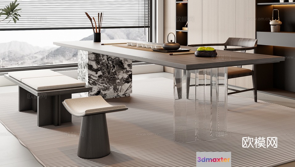 Modern Dining Area 3D Model - 6755 - VRAY Render