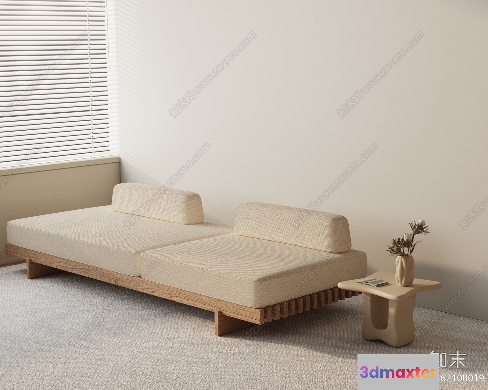A Minimalist Living Room 3D Model - 16302 - VRAY Render