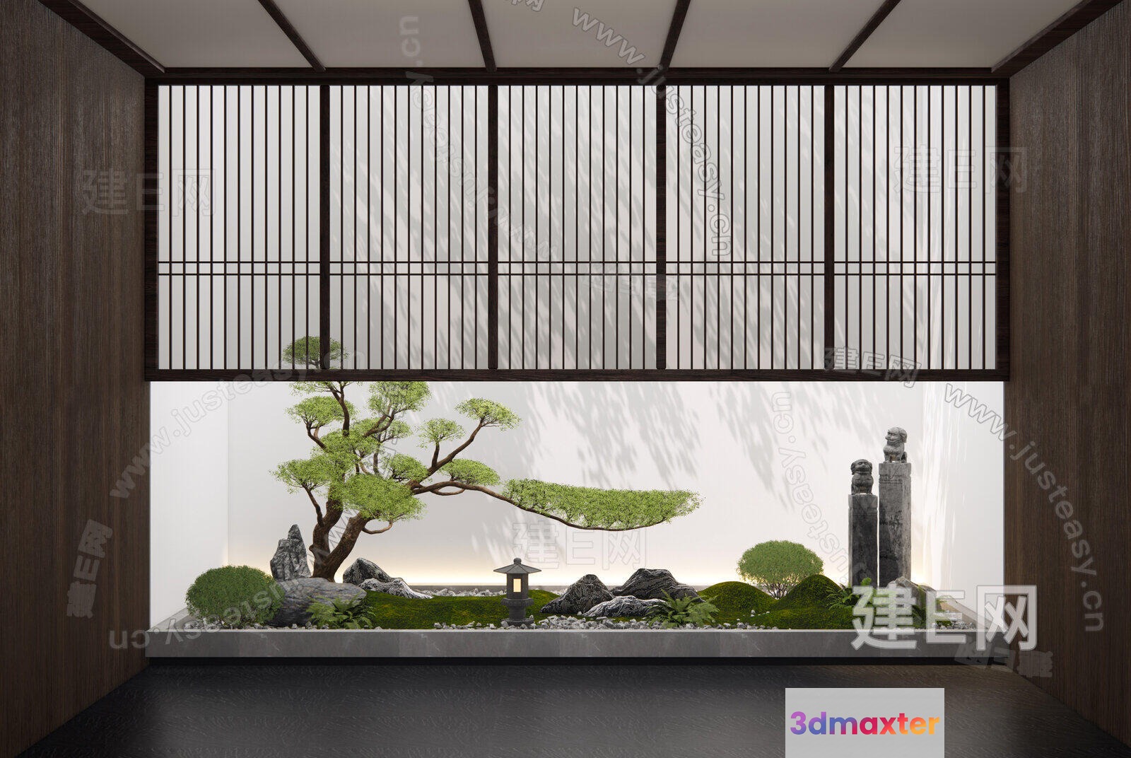 Modern Japanese Garden 3D Model - 9682 - VRAY Render