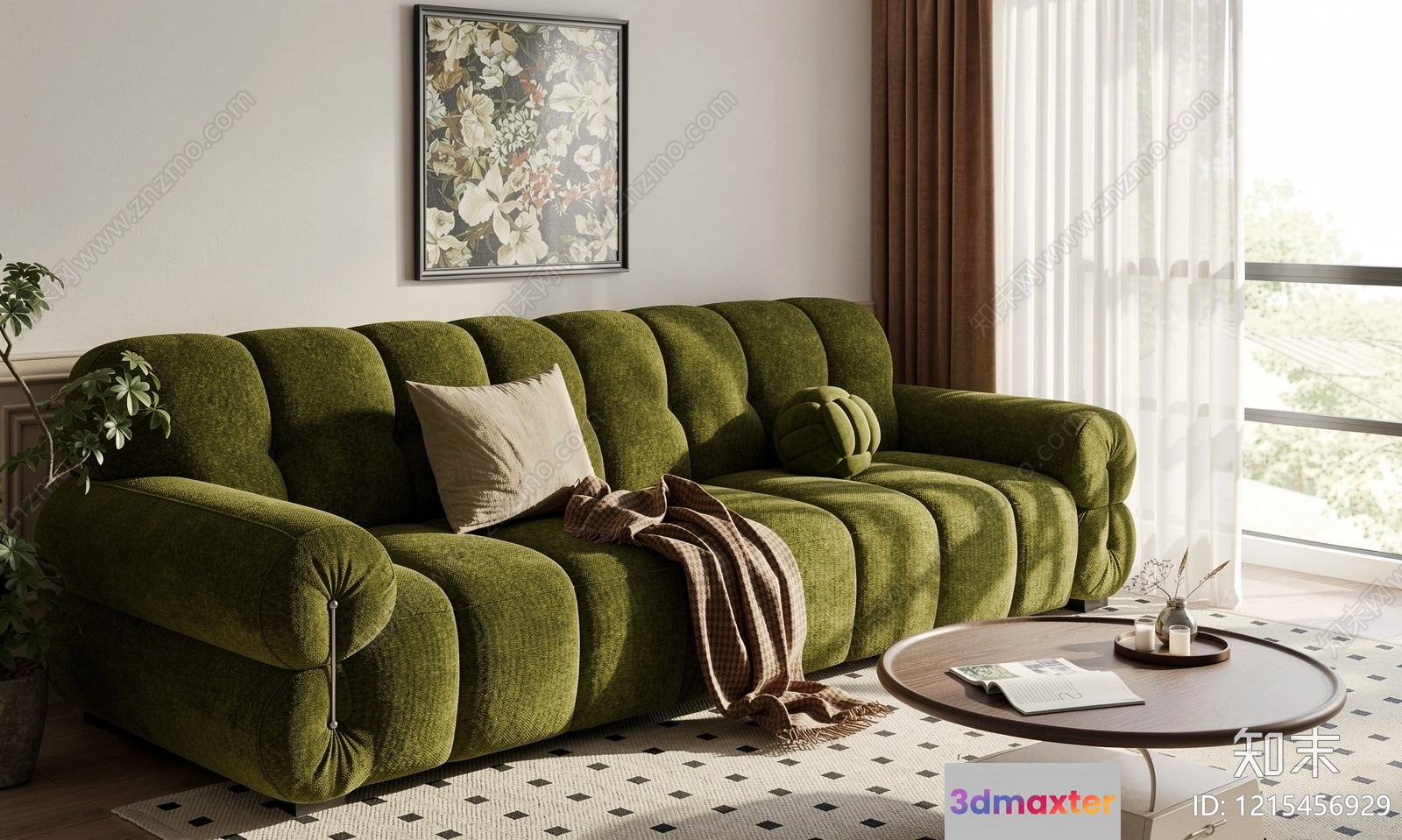 Modern Living Room 3D Model - 14154 - VRAY Render