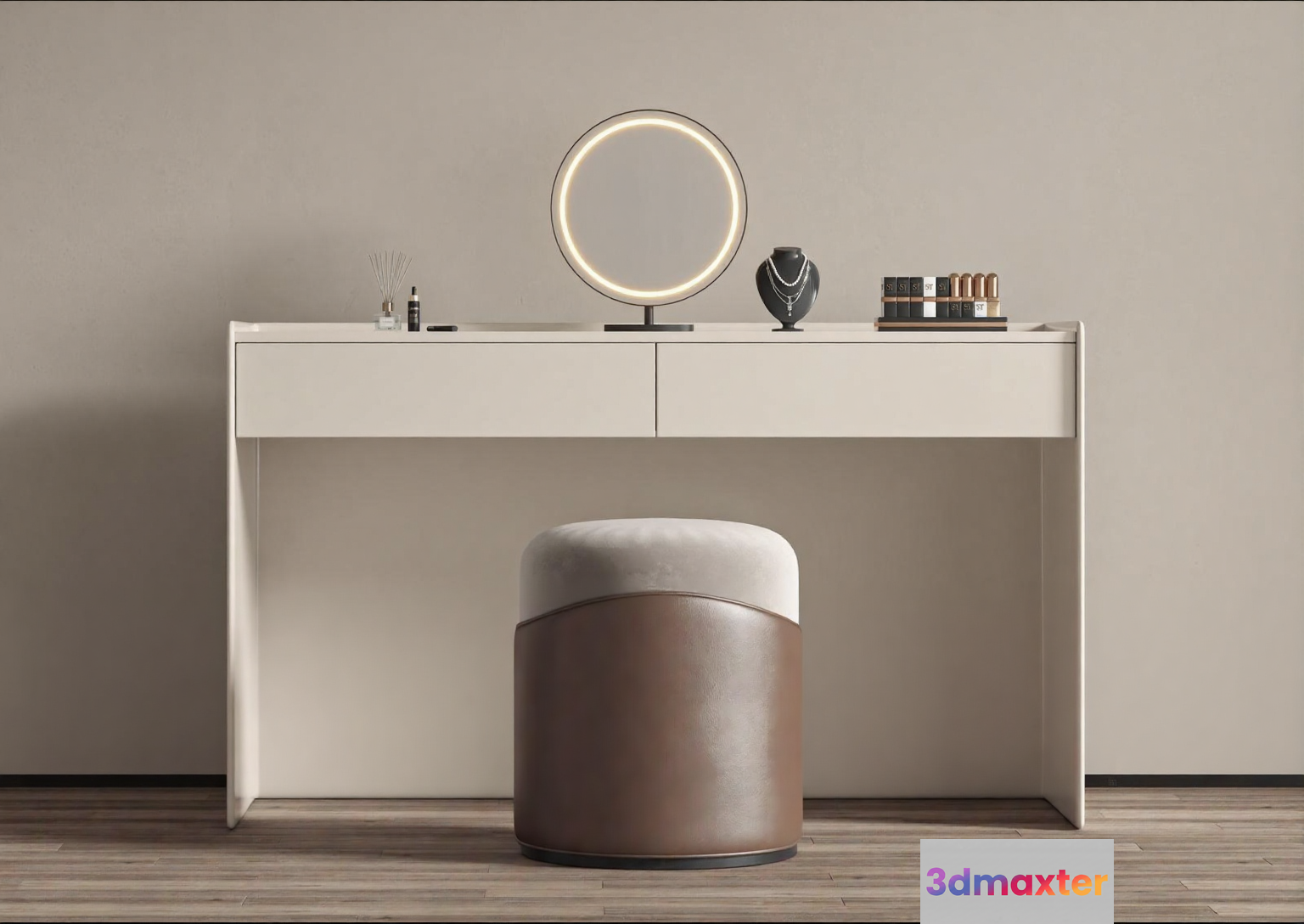 Modern Vanity Table 3D Model - 1093 - VRAY Render