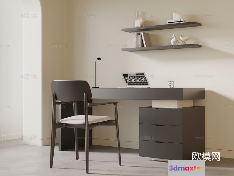 Modern Home Office 3D Model - 6771 - VRAY Render