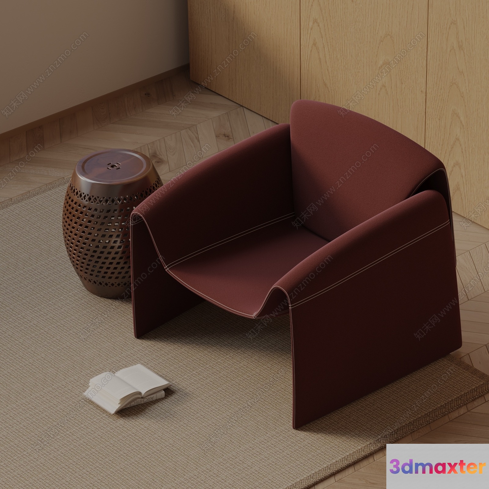 Modern Living Room 3D Model - 3507 - VRAY Render