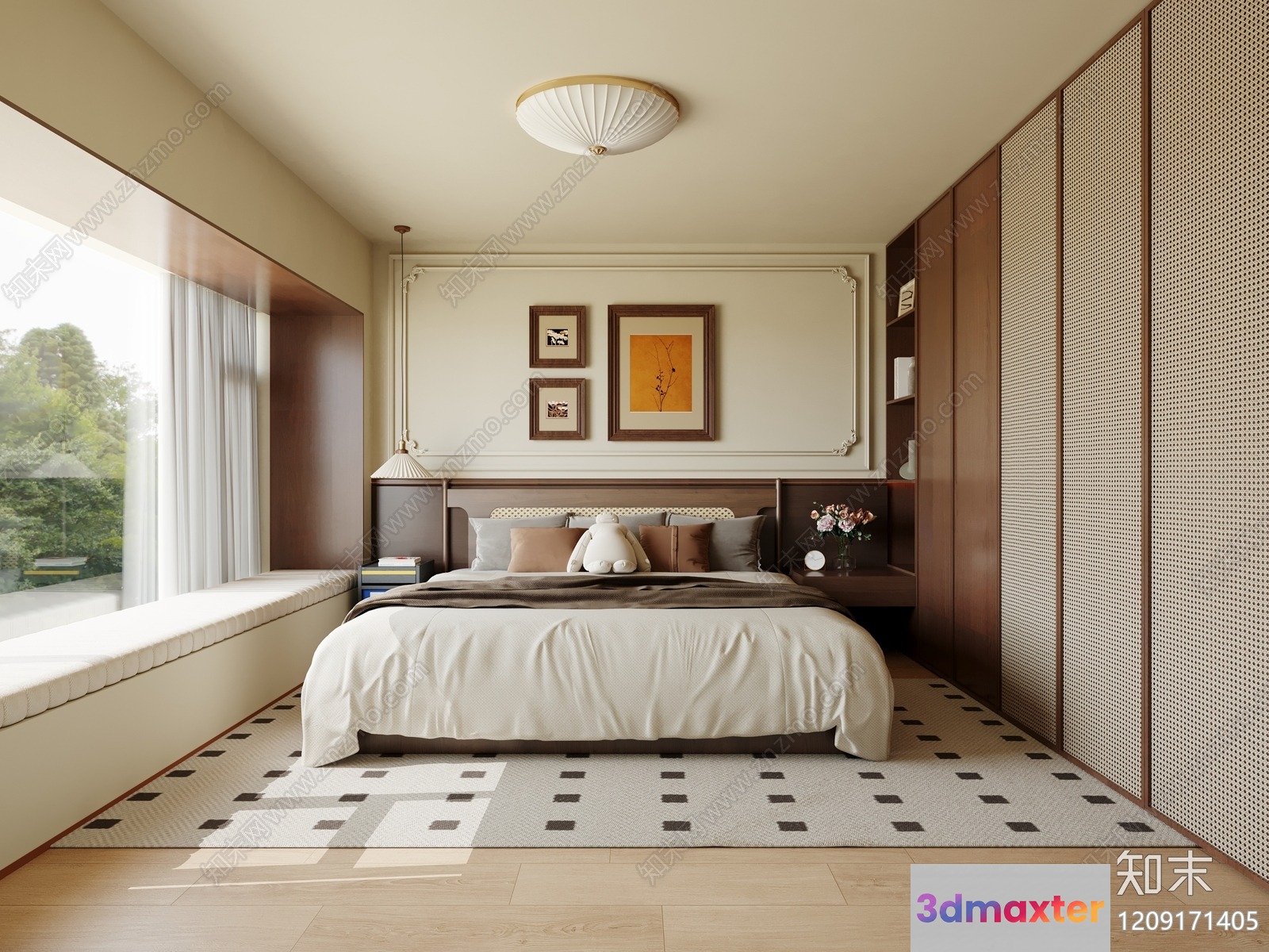 Cozy Bedroom 3D Model - 22369 - VRAY Render