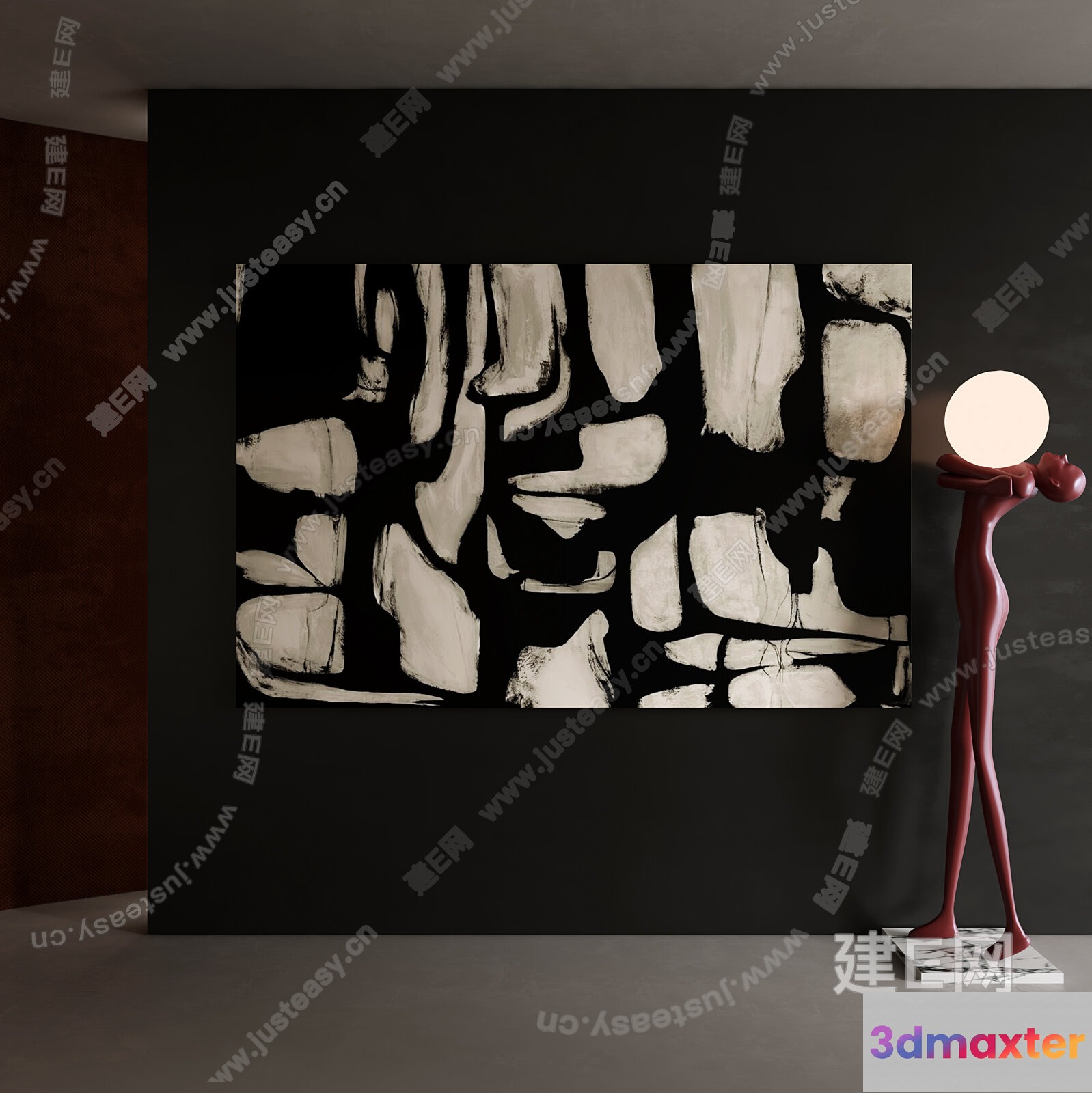 Modern Art Piece 3D Model - 7293 - VRAY Render