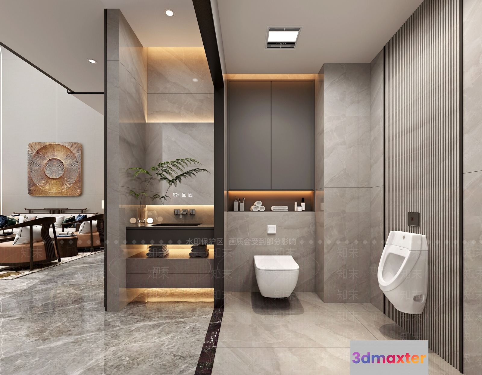 Modern Bathroom Design 3D Model - 5778 - VRAY Render