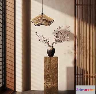 A Minimalist Hanging Light Fixture 3D Model - 1150 - CORONA Render