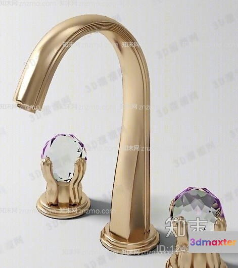 Gold Faucet 3D Model - 8125 - VRAY Render