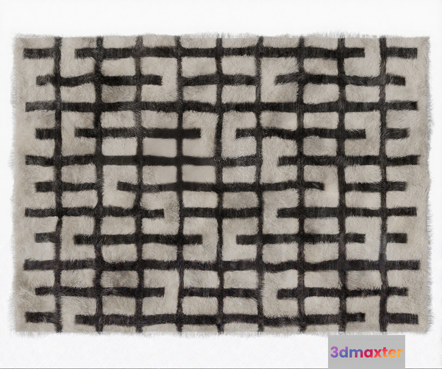 Fuzzy Rug With A Geometric Pattern 3D Model - 2643 - VRAY Render