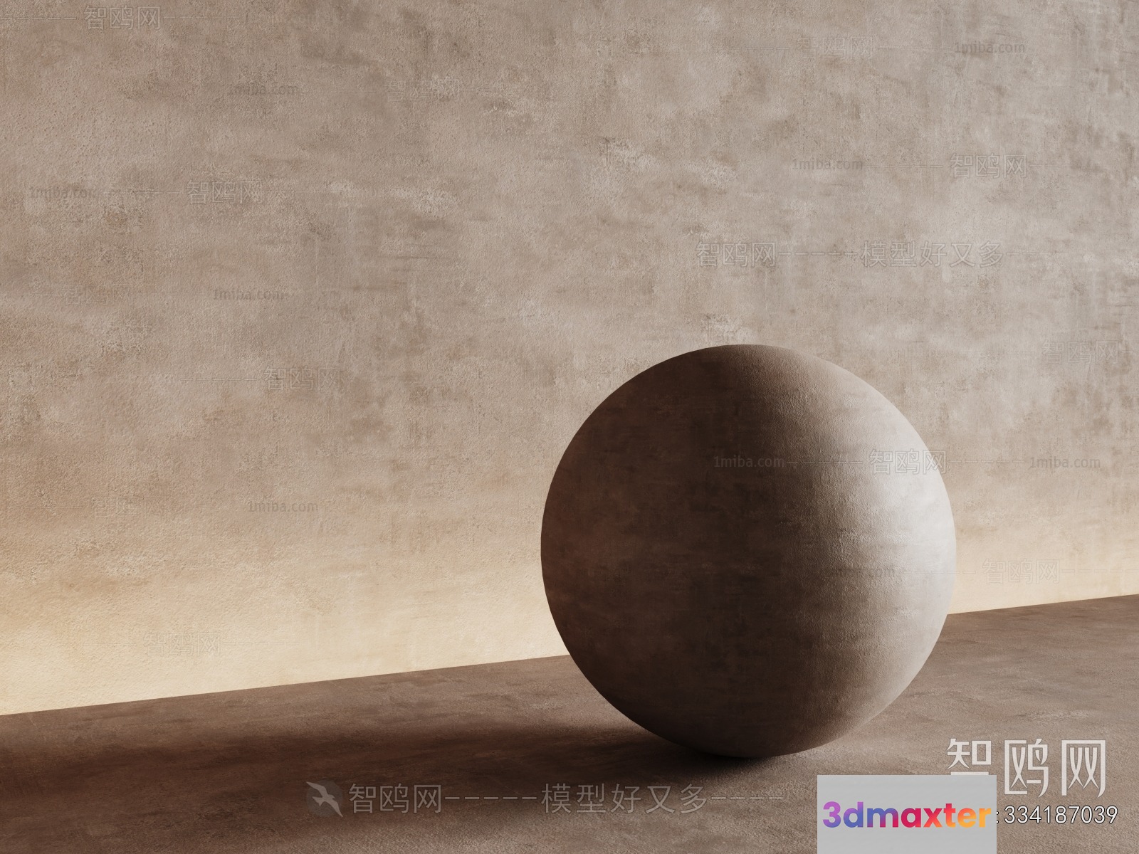 A Gray Sphere 3D Model - 9185 - VRAY Render