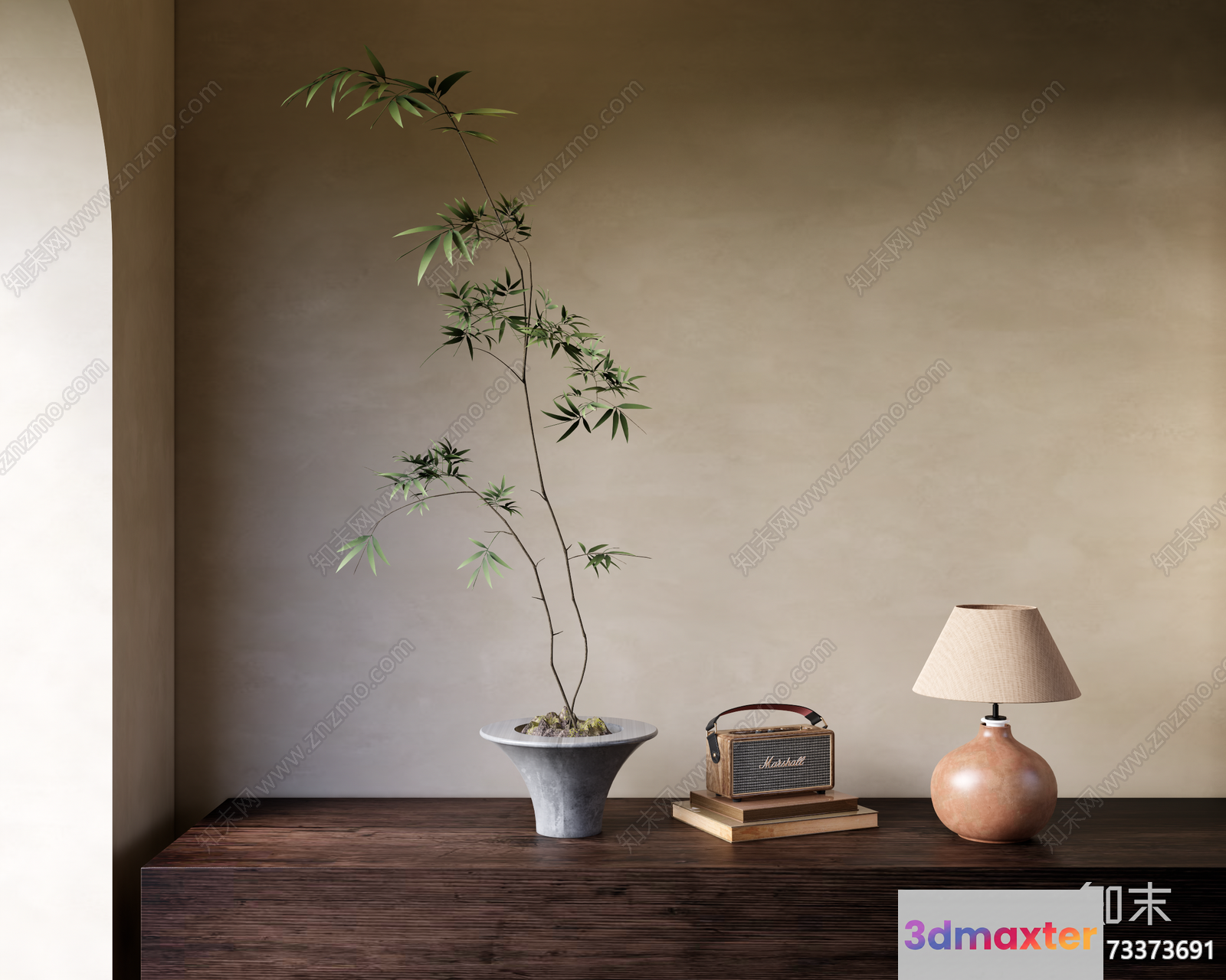 A Lamp On A Table 3D Model - 9952 - CORONA Render