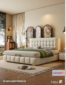 Cozy Bedroom 3D Model - 2539 - VRAY Render