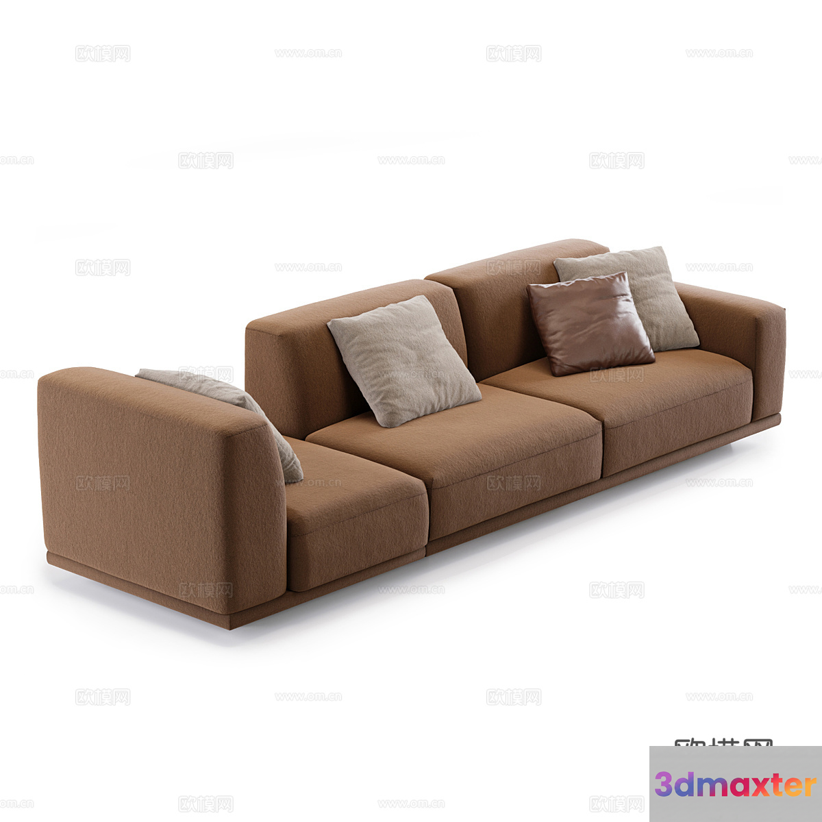 A Brown Couch 3D Model - 5757 - VRAY Render