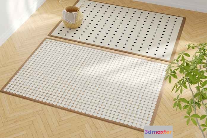 Two Rugs 3D Model - 7950 - CORONA Render