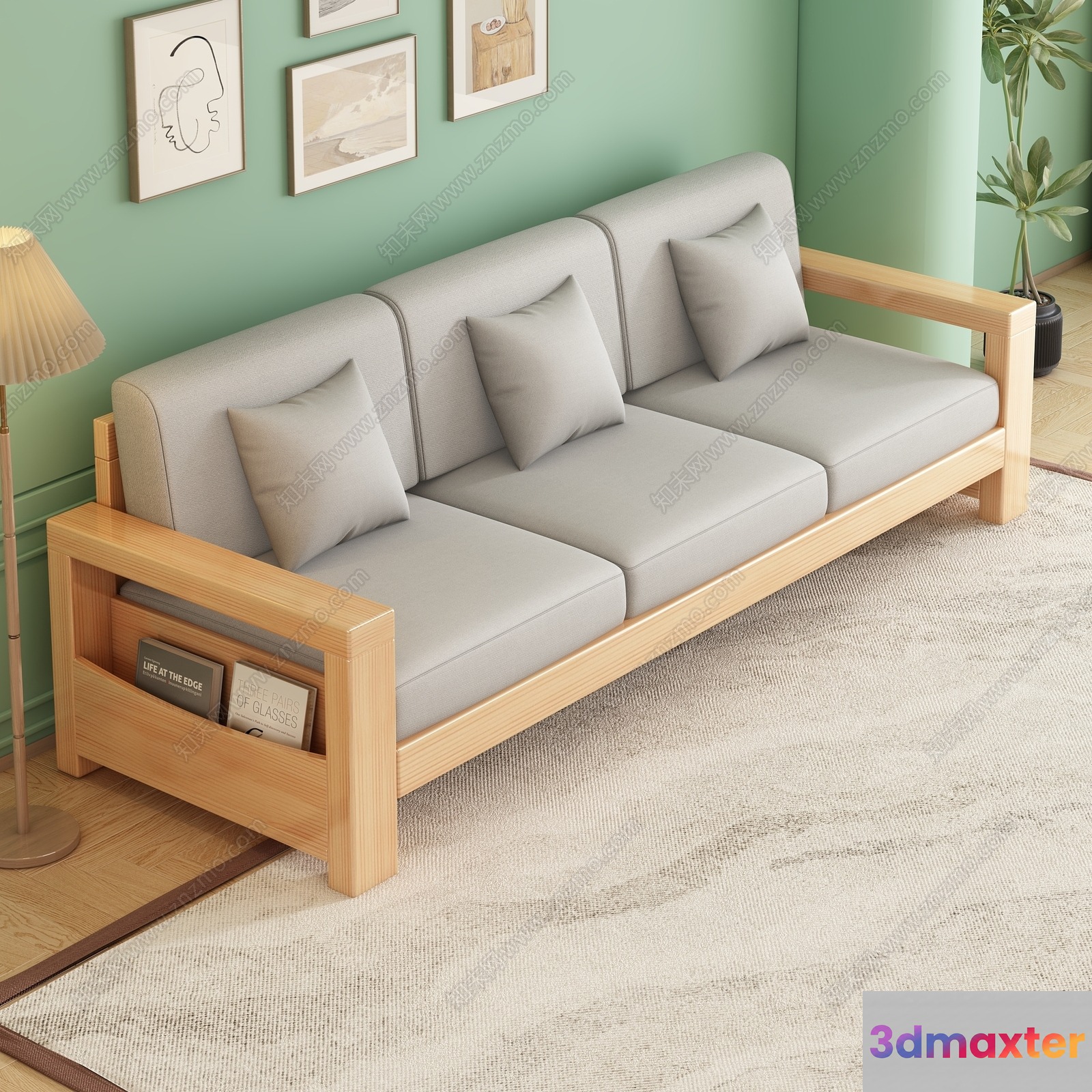 Cozy Living Room 3D Model - 16897 - VRAY Render