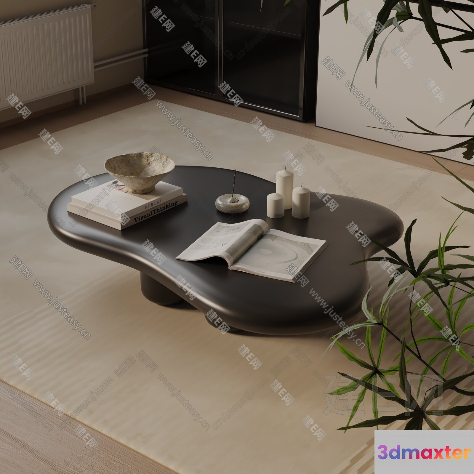 Modern Living Room 3D Model - 1591 - VRAY Render