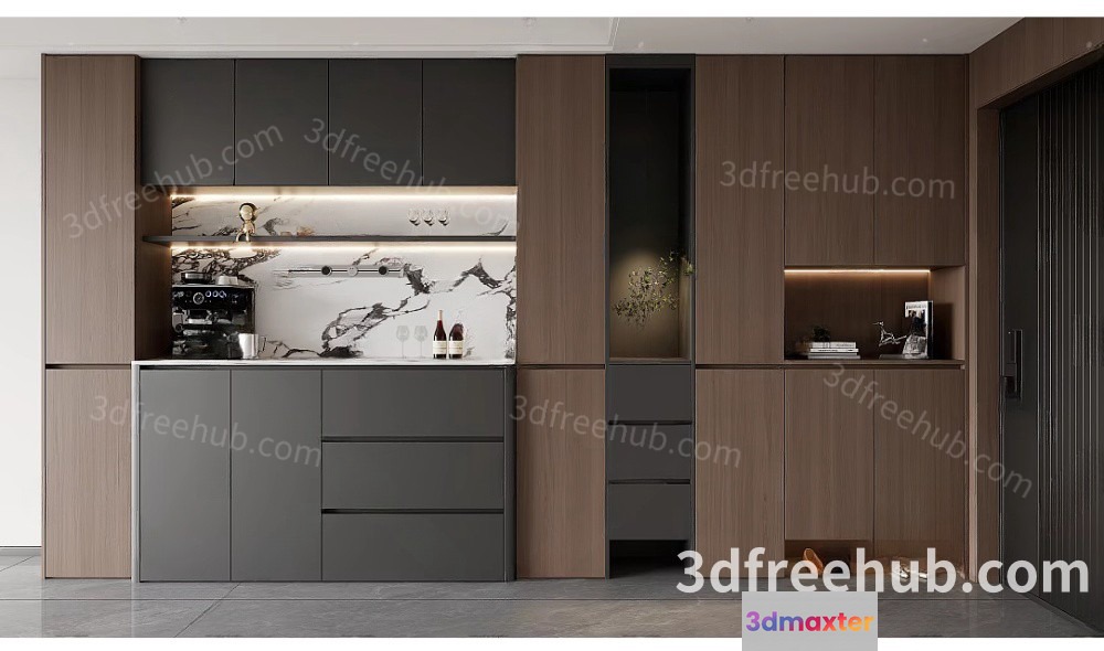 Modern Kitchen 3D Model - 18691 - VRAY Render