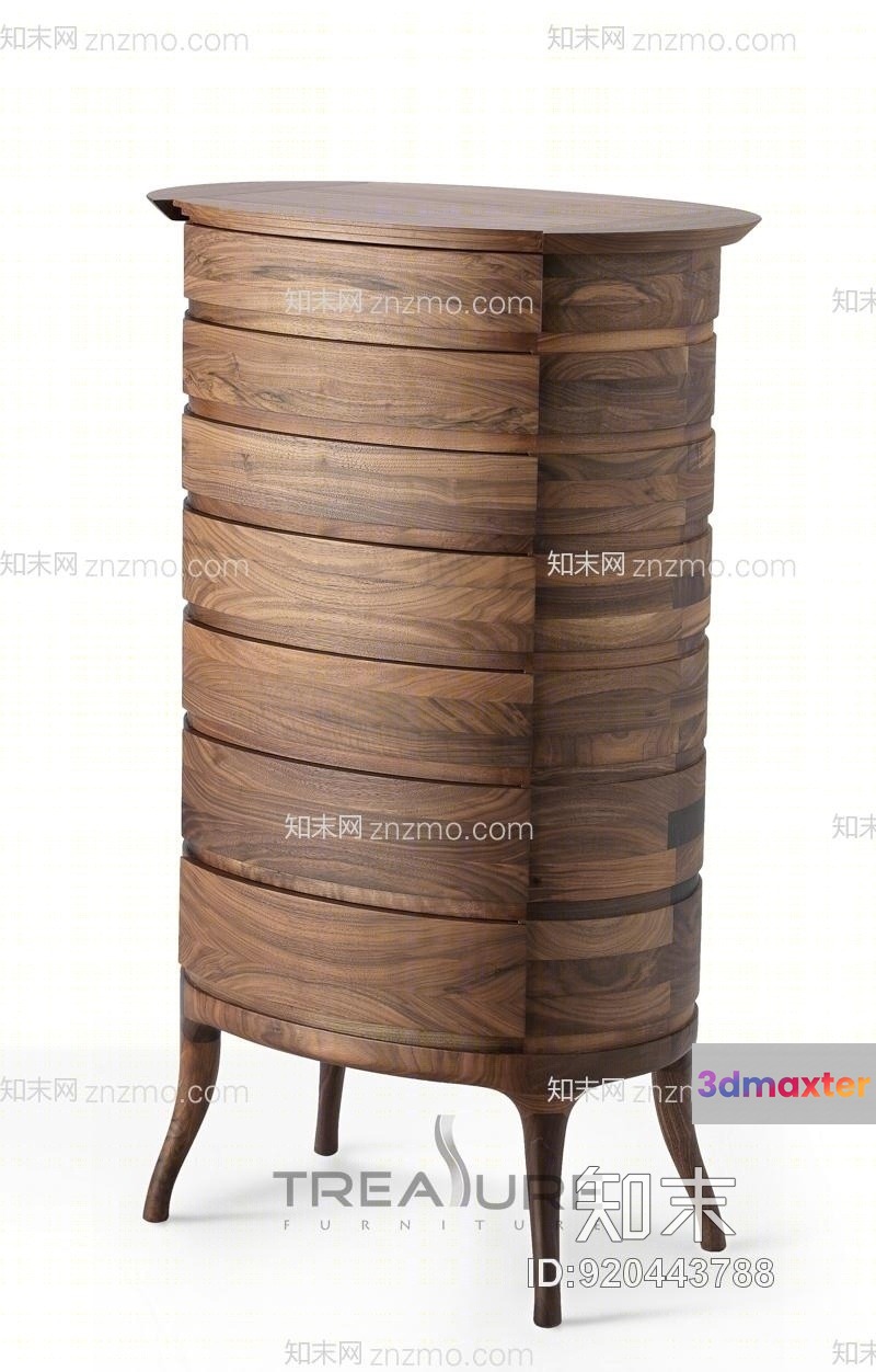 Wooden Chest Of Drawers 3D Model - 13454 - VRAY Render