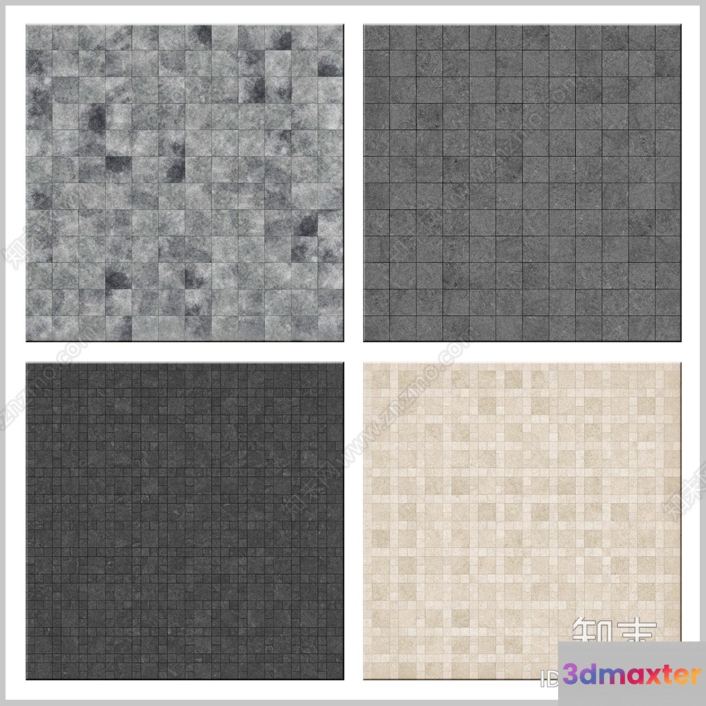 Grey And Beige Tile Designs 3D Model - 21707 - VRAY Render