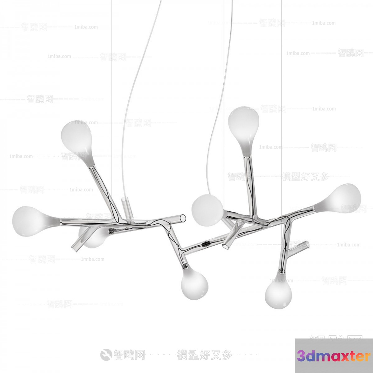 Light Fixture With Multiple Bulbs 3D Model - 15563 - CORONA Render