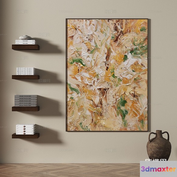 Modern Art Print 3D Model - 5359 - VRAY Render