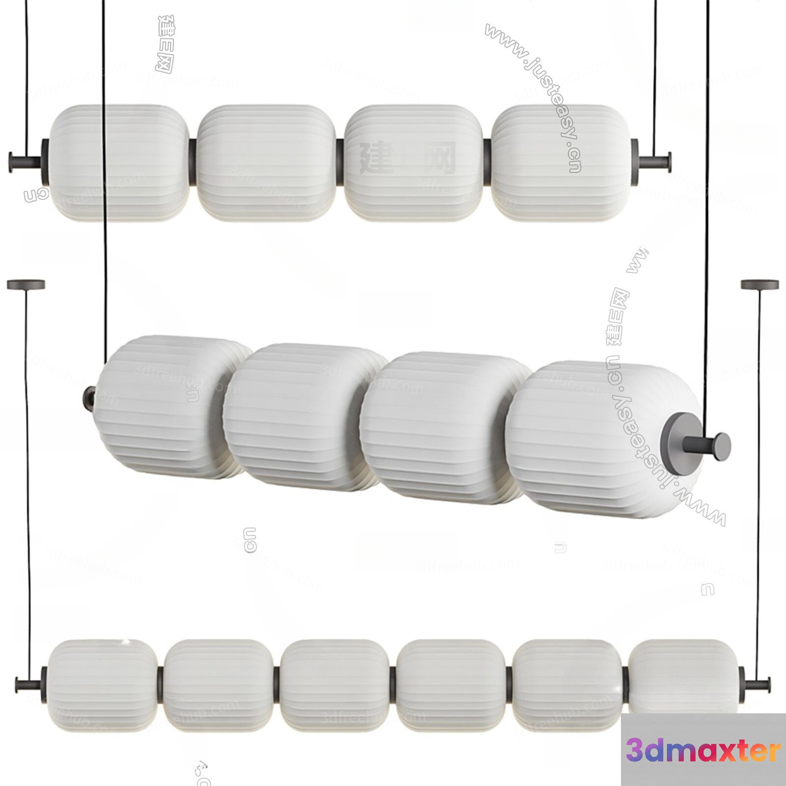Modern Hanging Light Fixture 3D Model - 2805 - VRAY Render