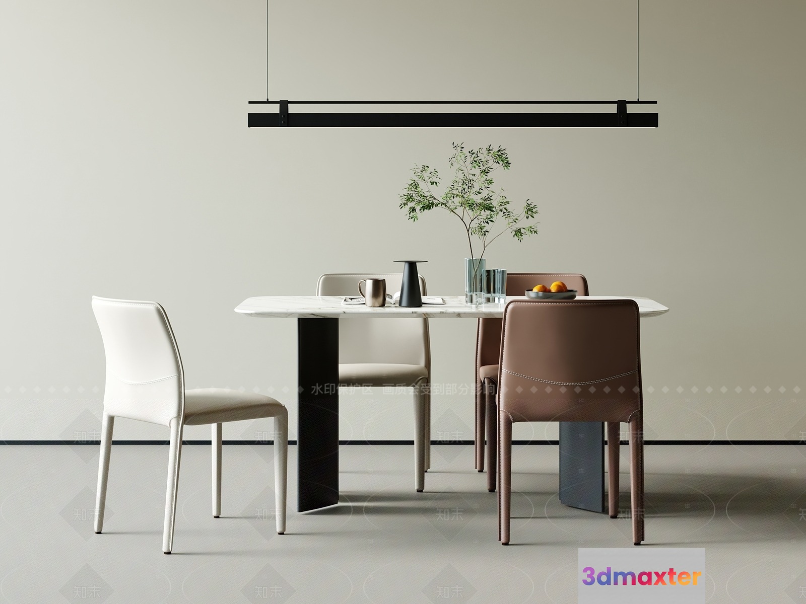 Modern Dining Room 3D Model - 19467 - VRAY Render