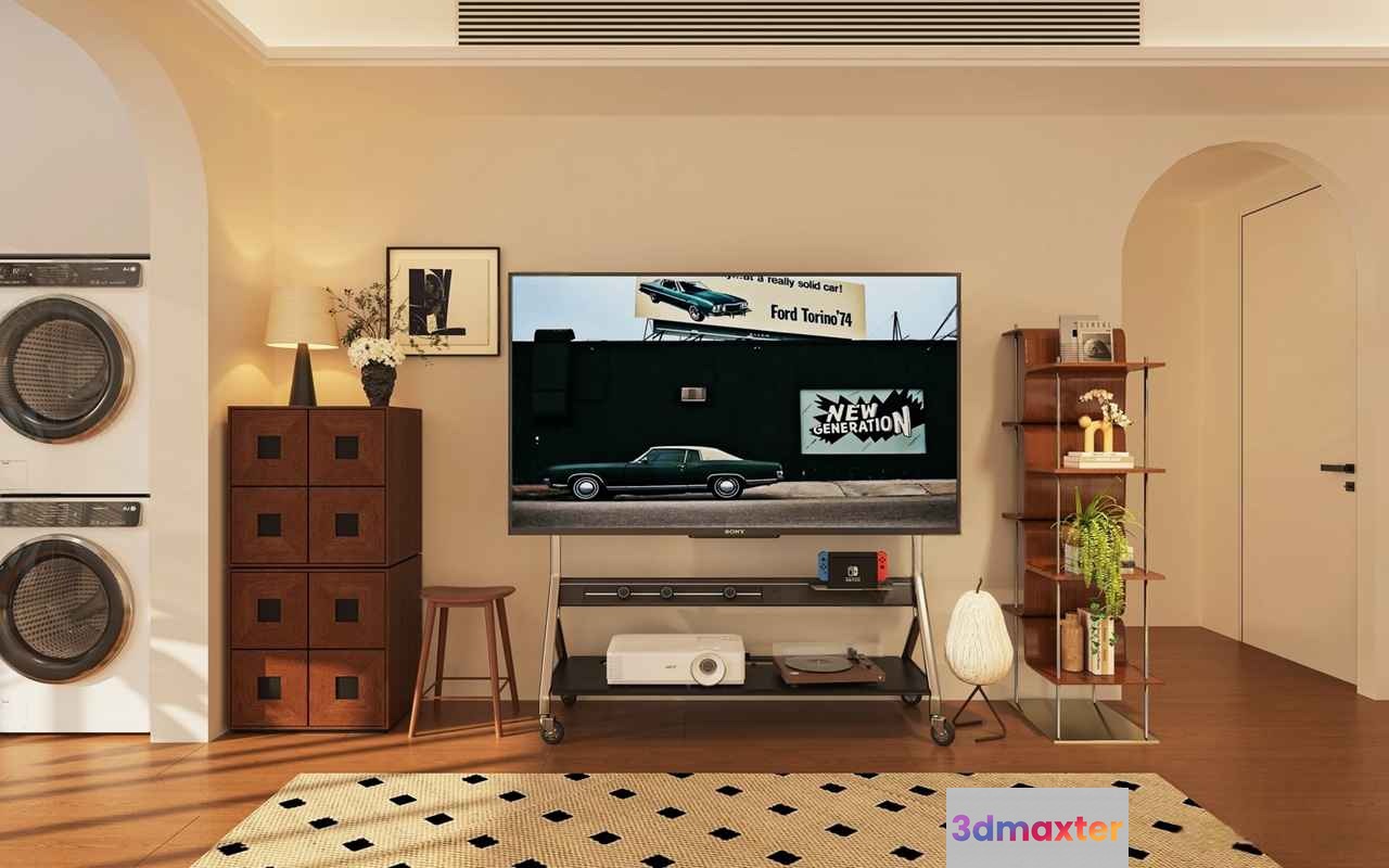 Modern Living Room 3D Model - 16210 - VRAY Render