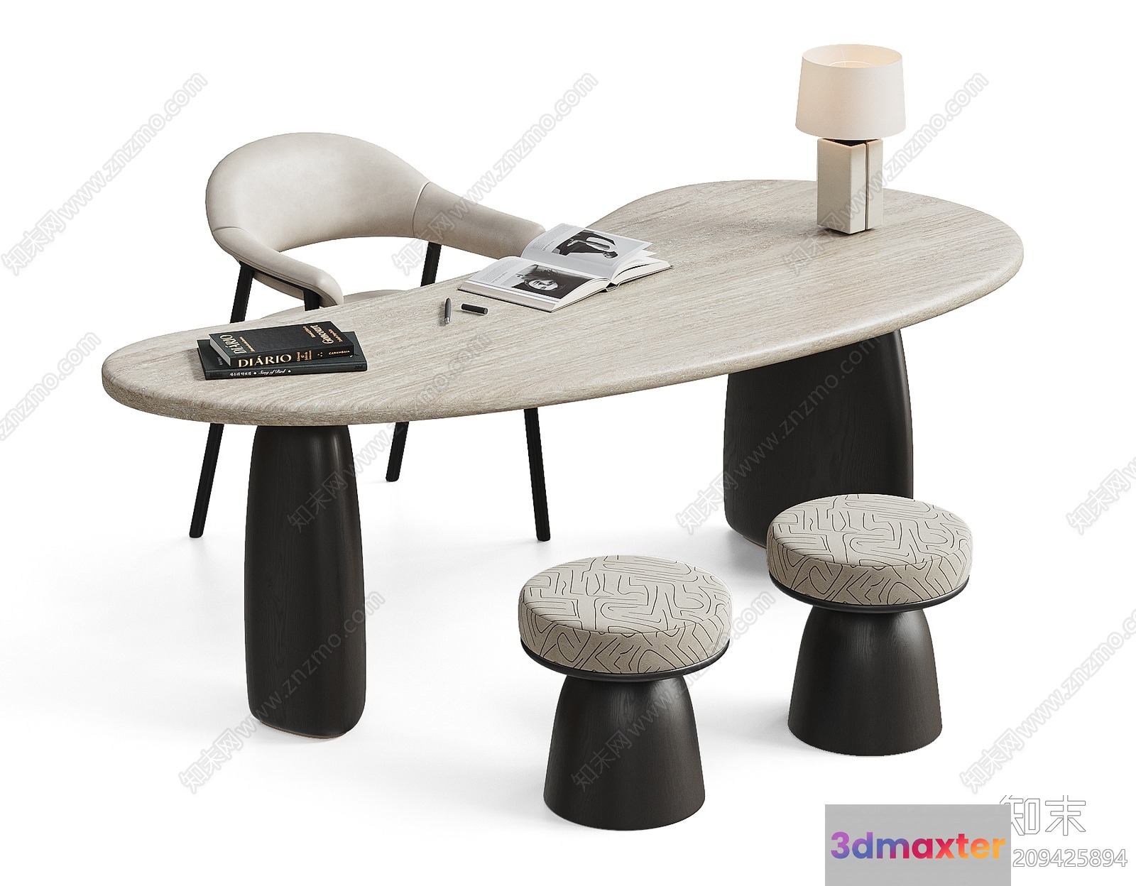 Modern Office Furniture 3D Model - 8768 - VRAY Render