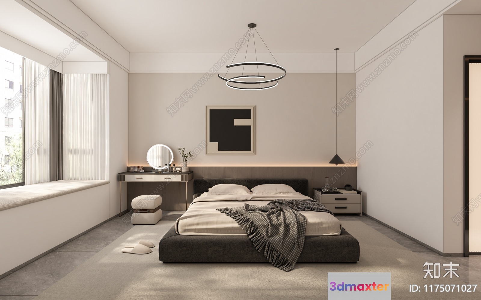 Cozy Bedroom 3D Model - 12473 - VRAY Render