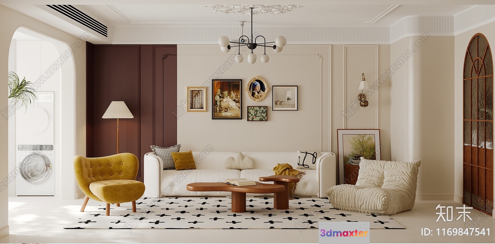 Modern Living Room 3D Model - 18080 - CORONA Render
