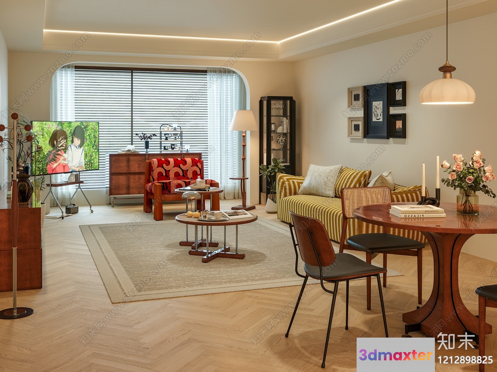 Modern Living Room 3D Model - 22751 - VRAY Render