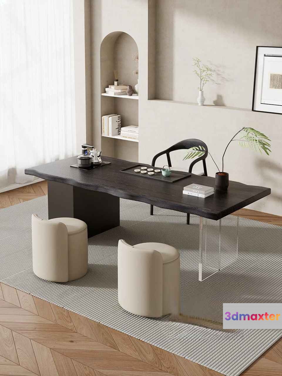 Modern Minimalist Office 3D Model - 11421 - VRAY Render