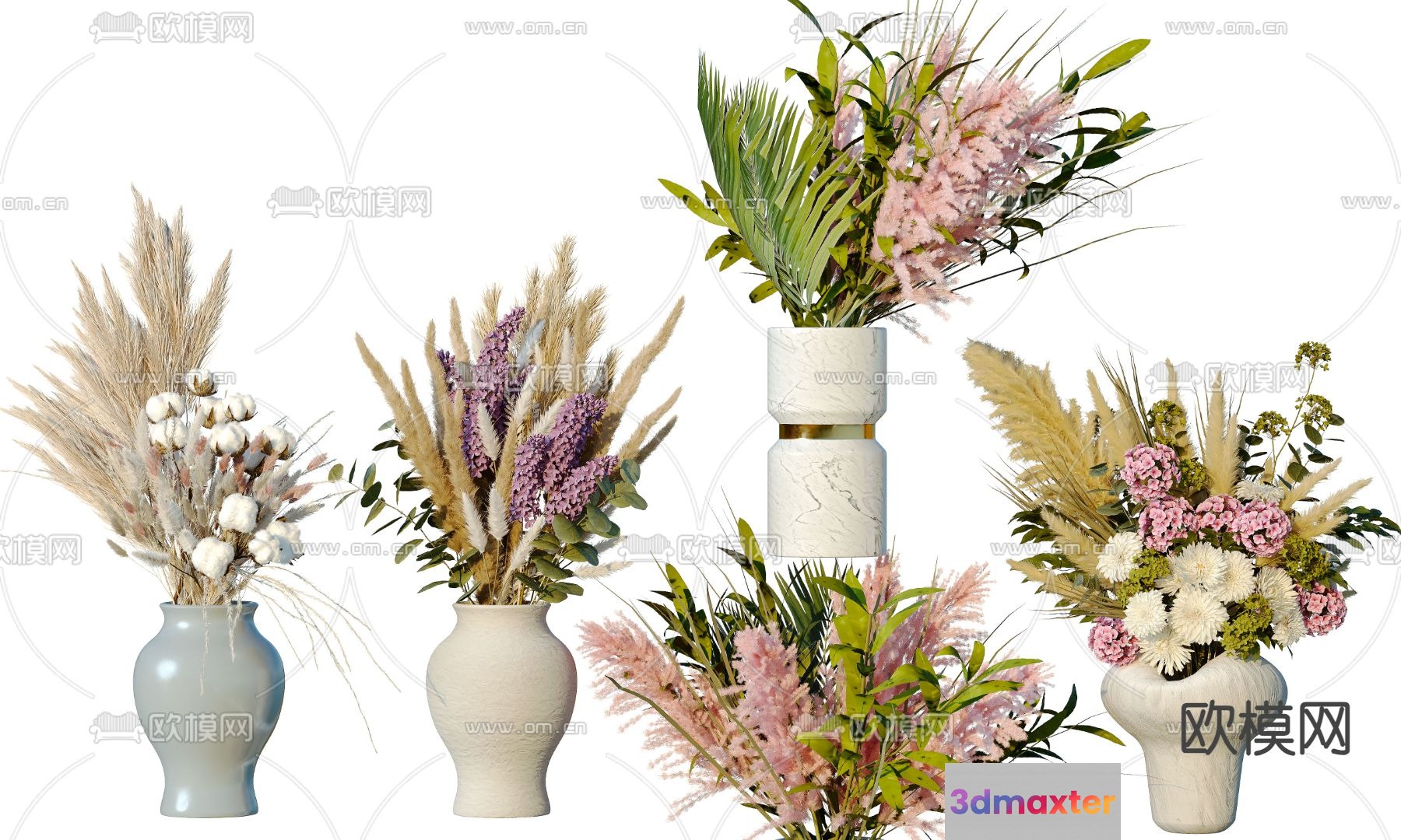 Vase With Flowers 3D Model - 11180 - VRAY Render
