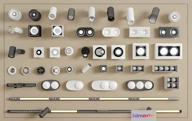 Light Fixtures And Crutches 3D Model - 9002 - VRAY Render