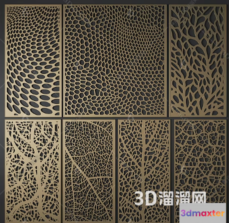 Decorative Wall Panels 3D Model - 14300 - VRAY Render