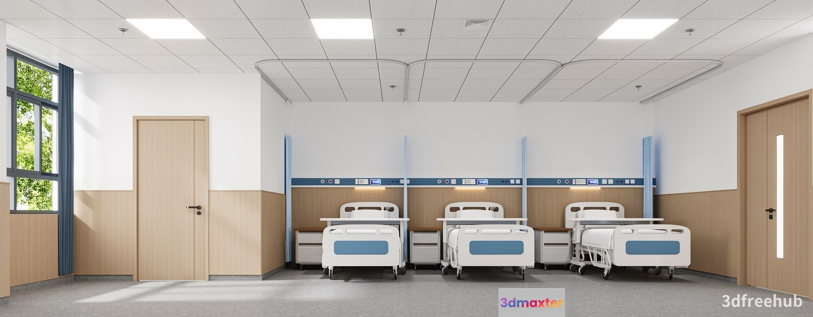 Modern Hospital Room 3D Model - 21959 - VRAY Render