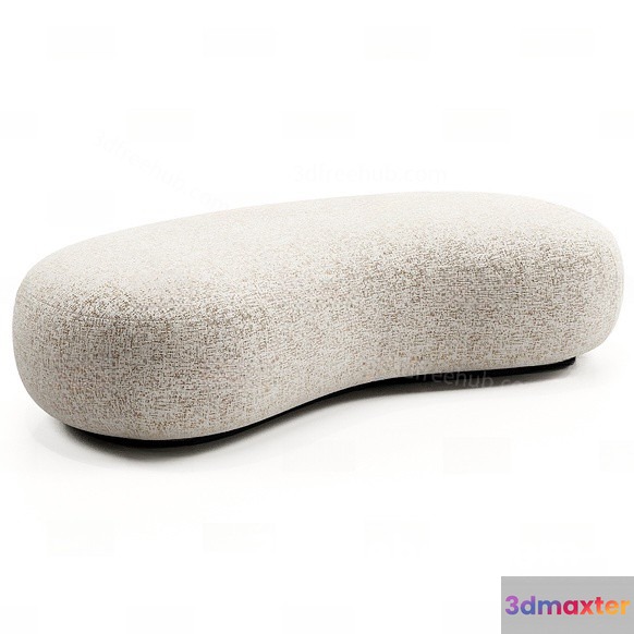 A White Fuzzy Object 3D Model - 22597 - VRAY Render