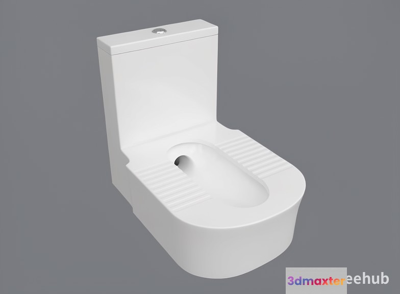 A White Toilet 3D Model - 9277 - VRAY Render