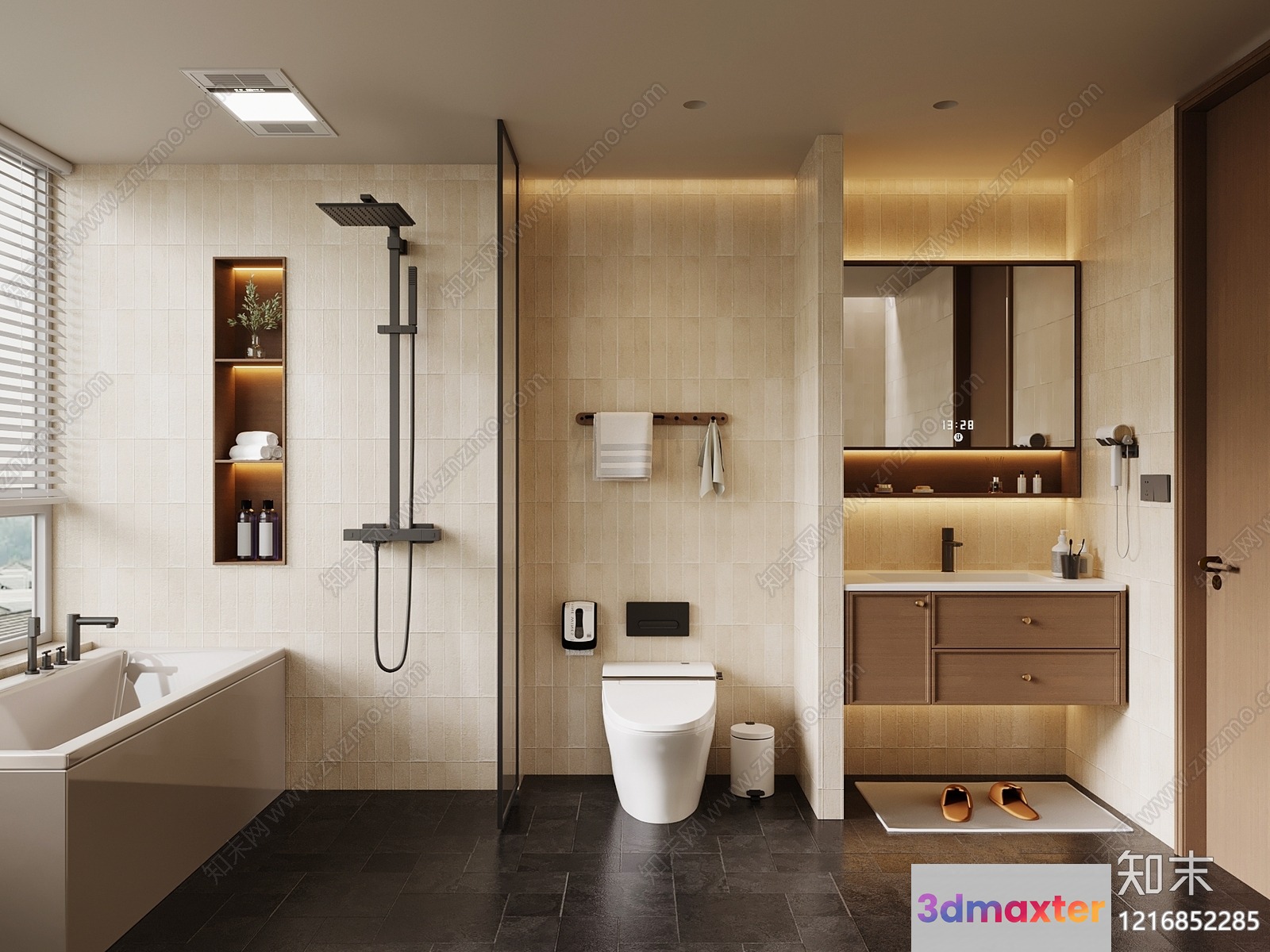 Modern Bathroom 3D Model - 15868 - VRAY Render