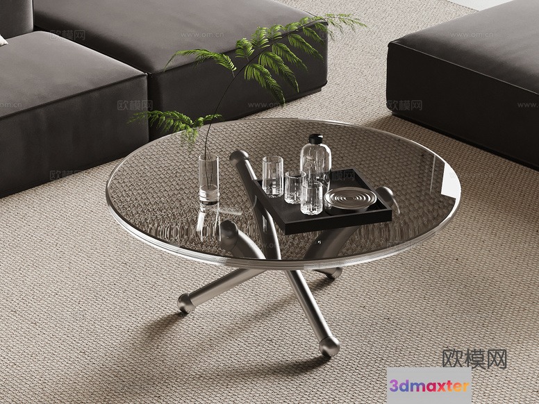 Modern Glass Coffee Table 3D Model - 5708 - VRAY Render