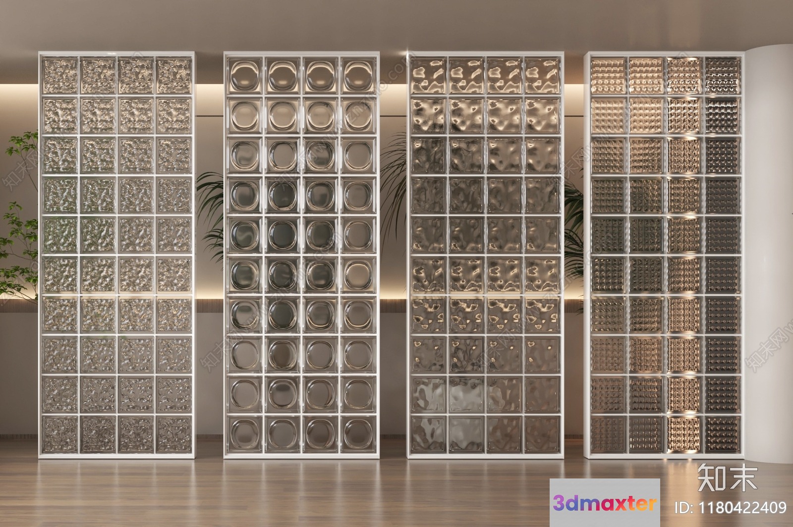 Modern Glass Wall 3D Model - 20392 - VRAY Render