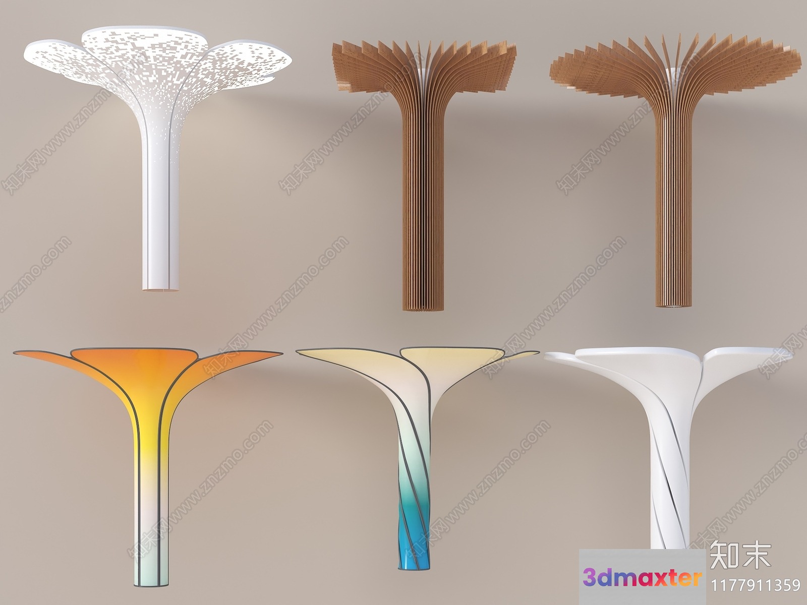 Modern Abstract Art 3D Model - 6123 - VRAY Render