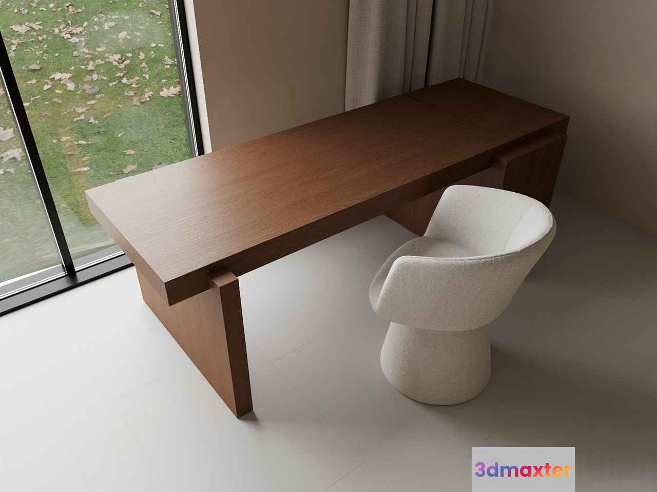 Modern Minimalist Desk 3D Model - 12864 - CORONA Render