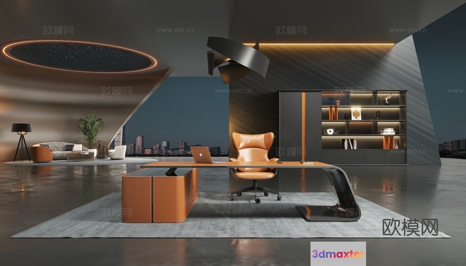 Modern Office Space 3D Model - 3687 - VRAY Render