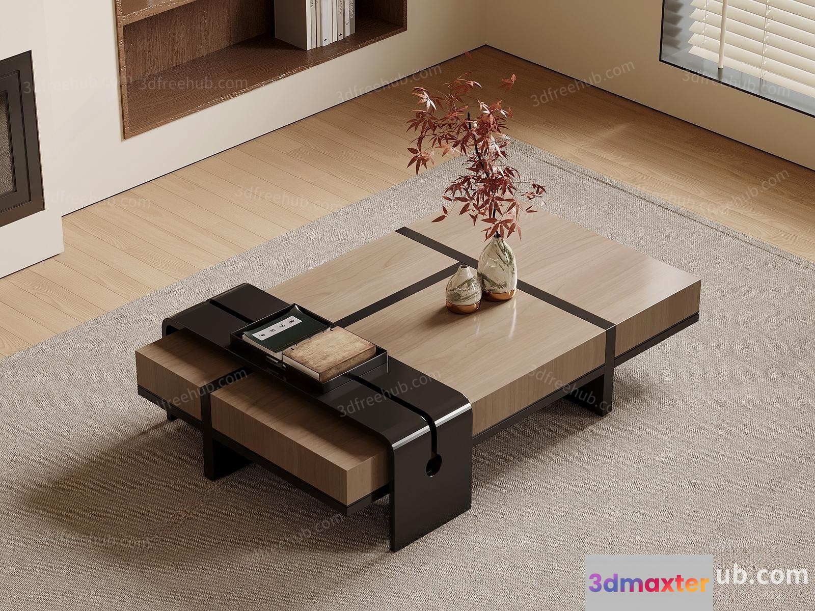 Modern Living Room 3D Model - 18579 - VRAY Render