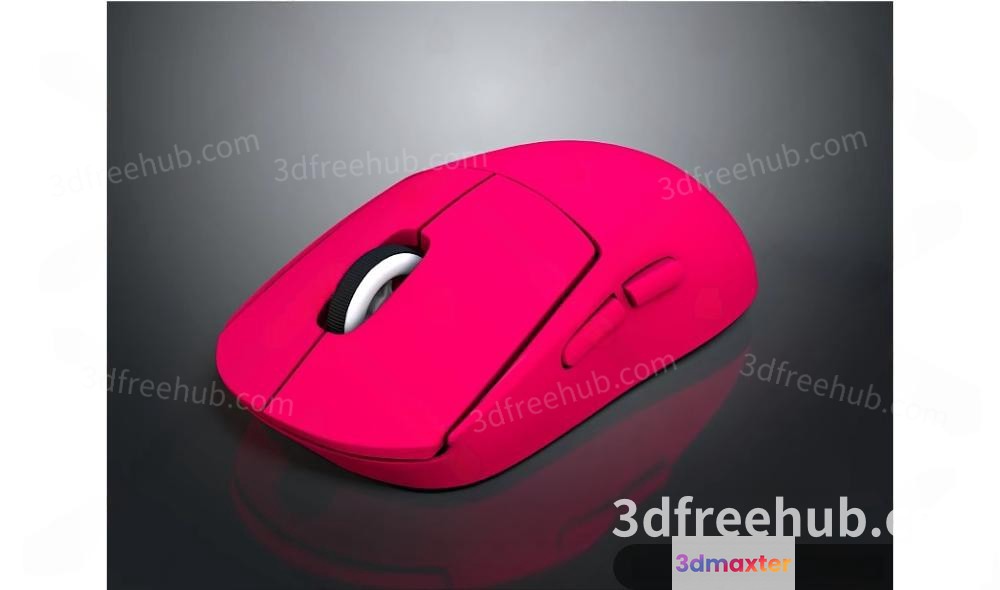 Pink Computer Mouse 3D Model - 20505 - VRAY Render
