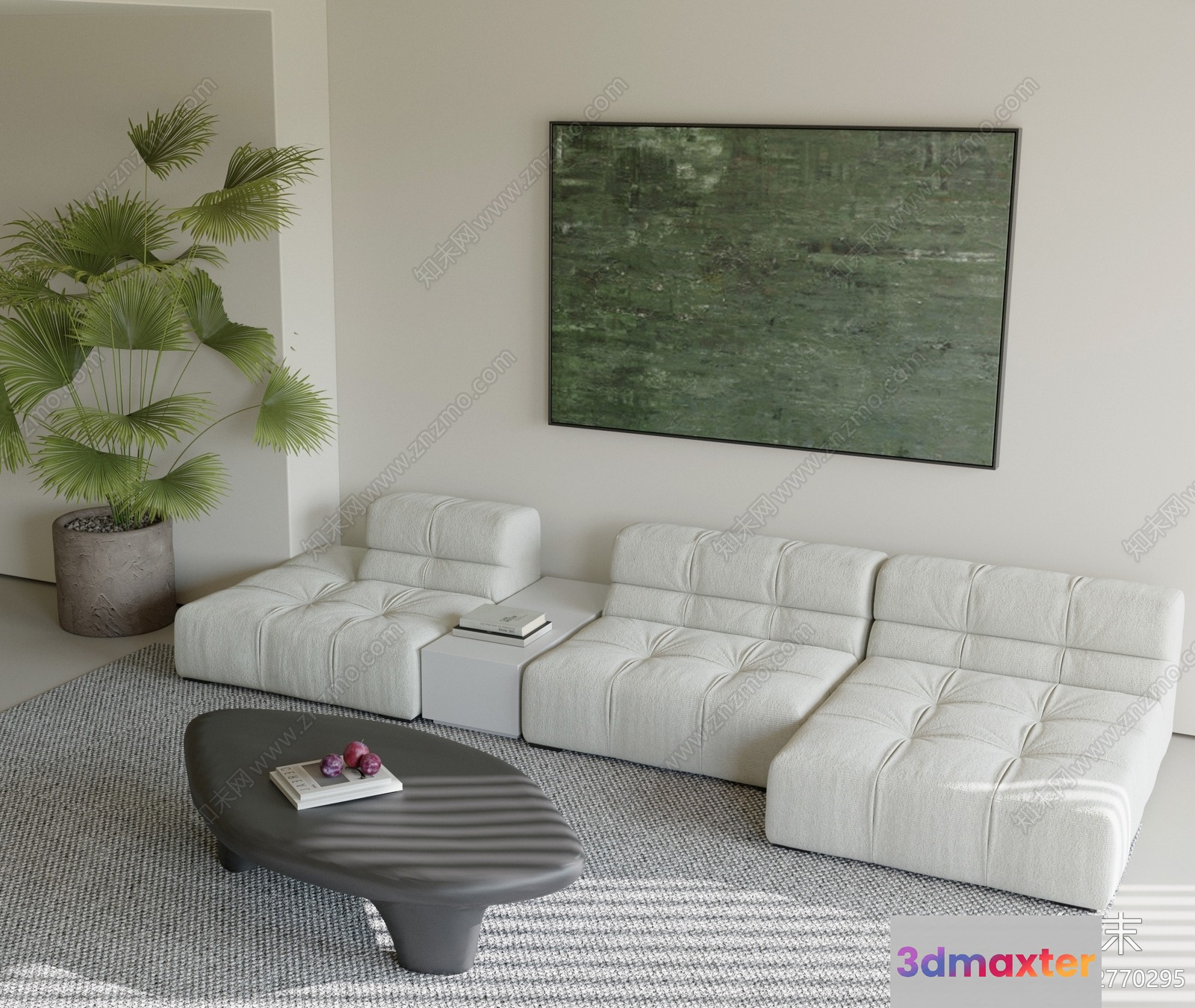 Modern Living Room 3D Model - 10691 - CORONA Render