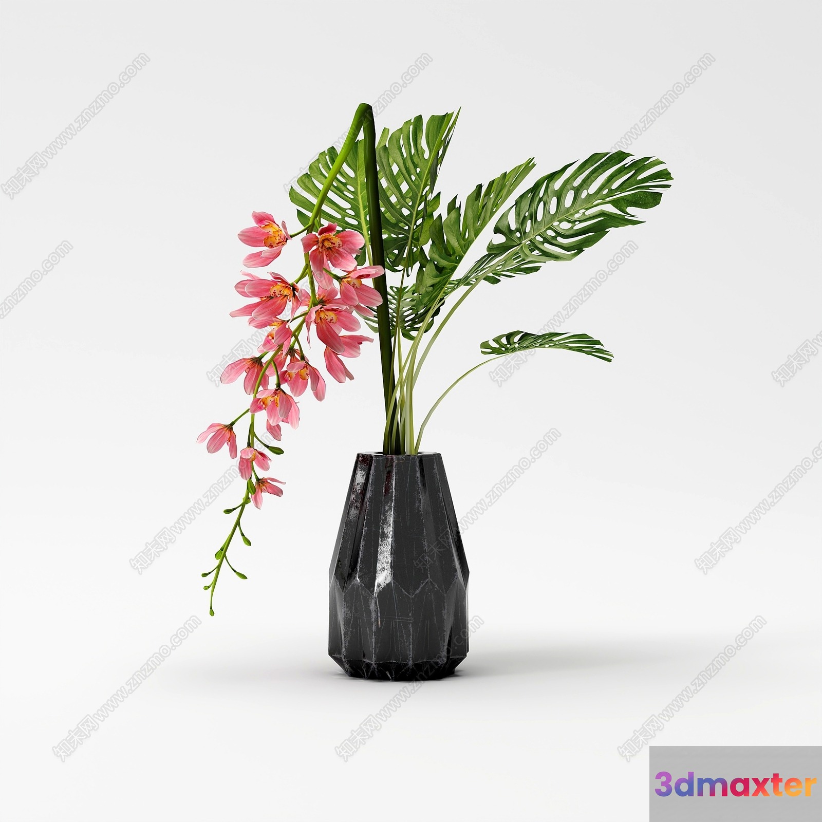 A Vase With Flowers 3D Model - 5822 - VRAY Render