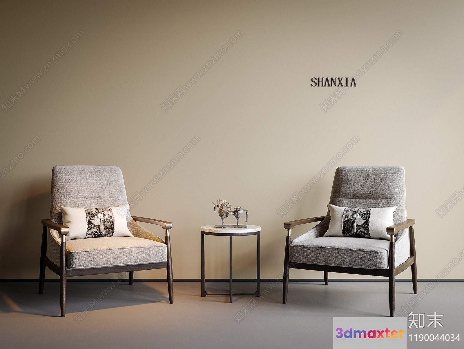 Modern Living Room 3D Model - 3950 - CORONA Render